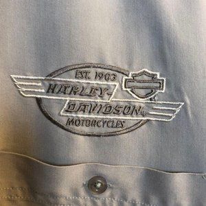 Harley Davidson Women's Embroidery Logo Two Pocket Shirt, SZ Small or Med, Beige